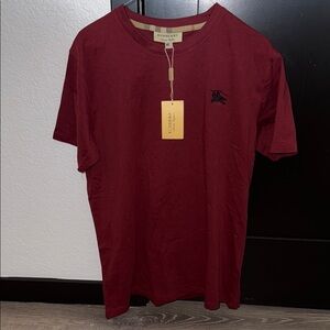 Men’s Burberry Red Short Sleeve Tee Classic Design size XL